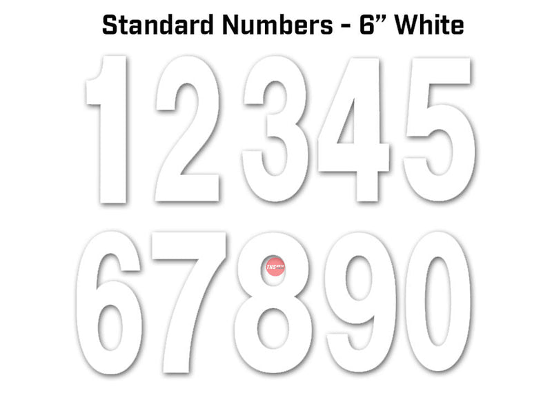 Factory Effex NUMBER STD 6INCH 3 (3PK) WHITE 150mm