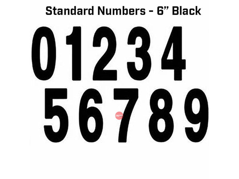 Factory Effex NUMBER STD 6INCH 1 (3PK) BLACK 150mm