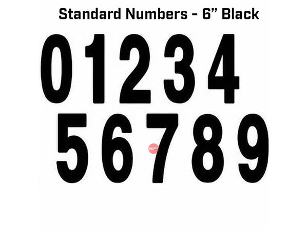 Factory Effex NUMBER STD 6INCH 3 (3PK) BLACK 150mm