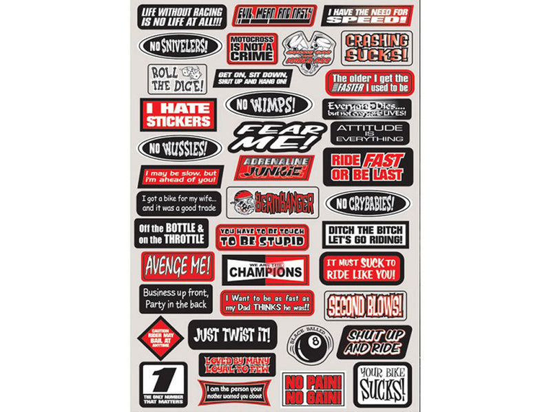 Factory Effex FUN PHRASES STICKER KIT