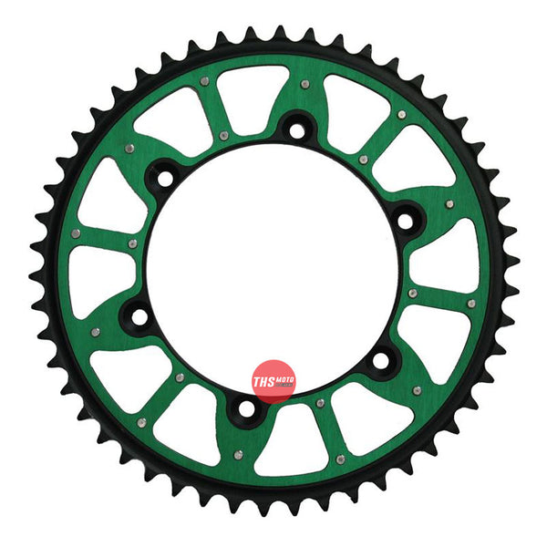 Chiaravalli Rear Sprocket Kawasaki Steel Teeth/Green Alloy Centre