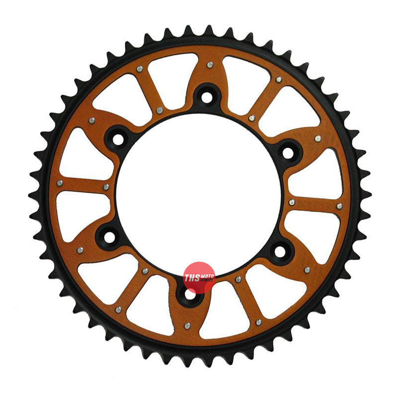 Chiaravalli Rear Sprocket Ktm Steel Teeth/Orange Alloy Centre