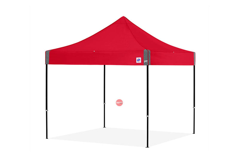 E-Z Up 3x3m Eclipse Black Frame Red Top + Stakes