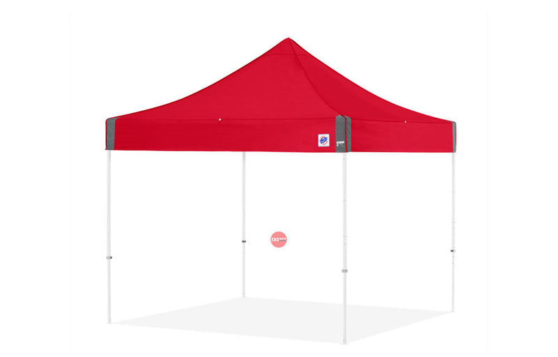 E-Z Up 3x3m Eclipse White Frame Red Top + Stakes