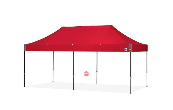 E-Z Up 3x6m Eclipse Black Frame Red Top + Stakes