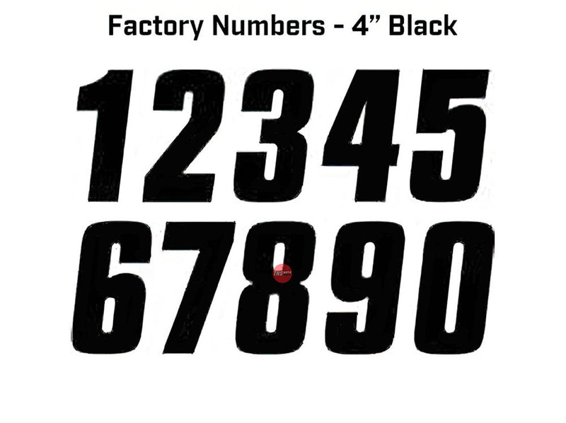 Factory Effex FACTORY NUMBER 4 INCH 9 3 PACK BLACK 100mm