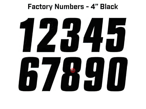 Factory Effex FACTORY NUMBER 4 INCH 0 3 PACK BLACK 100mm