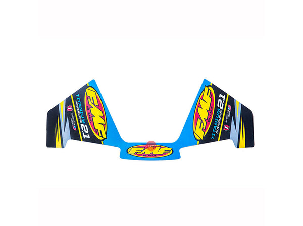 FMF 2.1 Muffler Sticker Set Titanium Blue