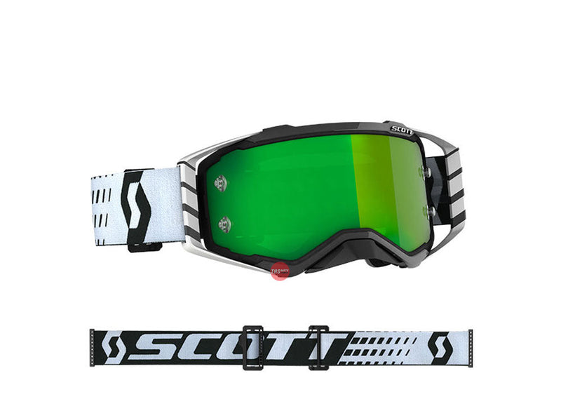 Scott Prospect Goggle Black/White Green Chrome Works Lens