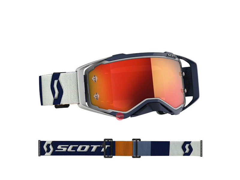 Scott Prospect Goggle Grey/Dark Blue Orange Chrome Works Lens