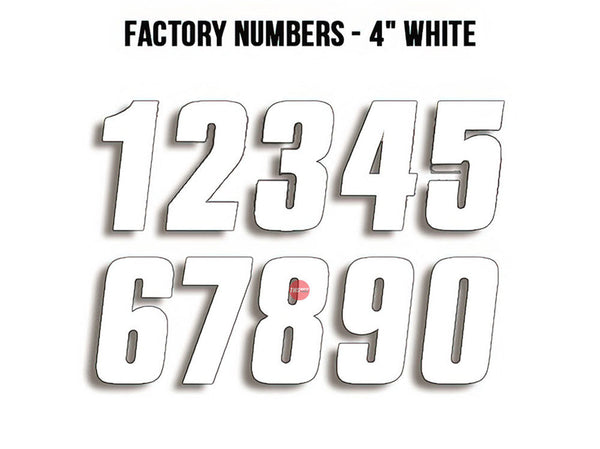 Factory Effex FACTORY NUMBER 4 INCH 6 3 PACK WHITE 100mm