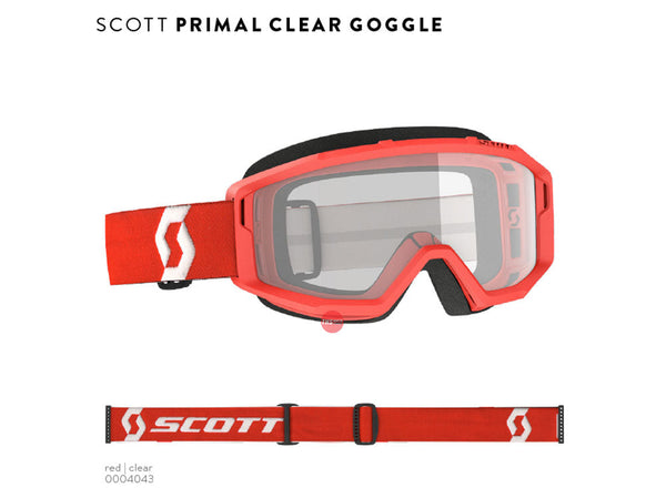 Scott Primal Goggle Clear Red Lens