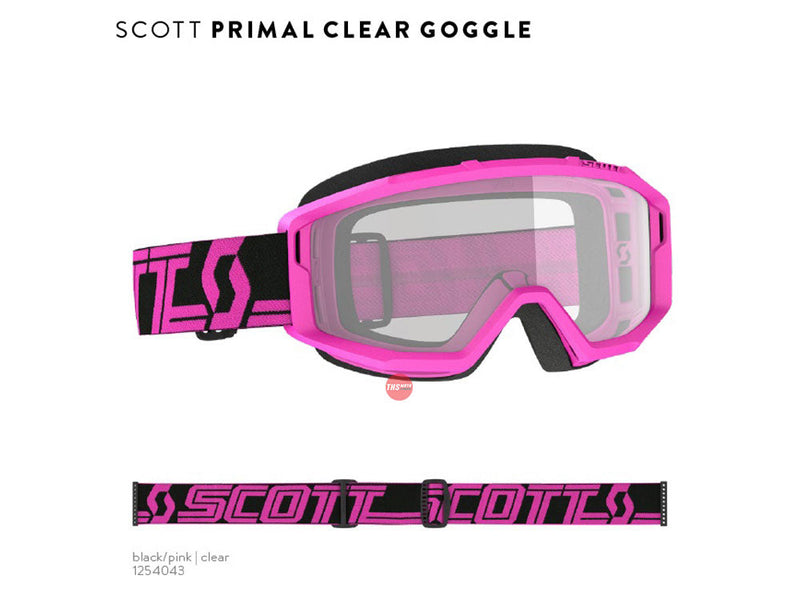 Scott Primal Goggle Clear Black/Pink Lens