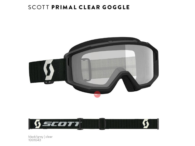 Scott Primal Goggle Clear Black/Grey Lens