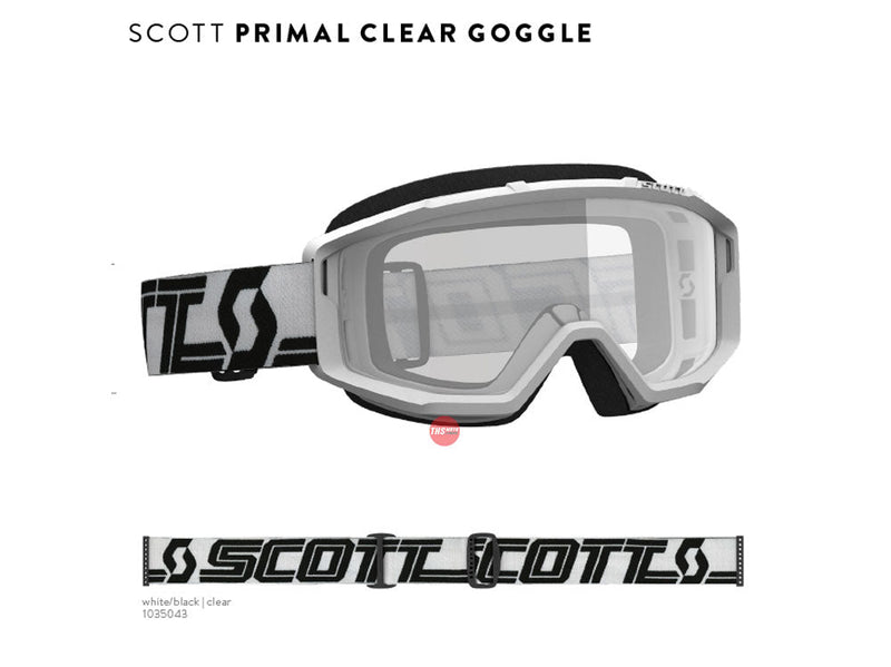 Scott Primal Goggle Clear White/Blk Lens