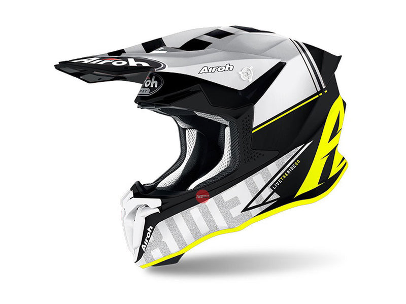 Airoh Twist 2.0 Tech Matt Yellow MX Helmet Size 2XL 63cm