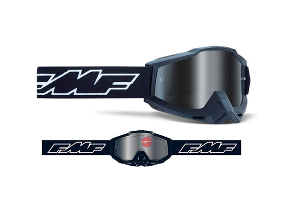 FMF POWERBOMB Goggle Rocket Black- Mirror Silver Lens