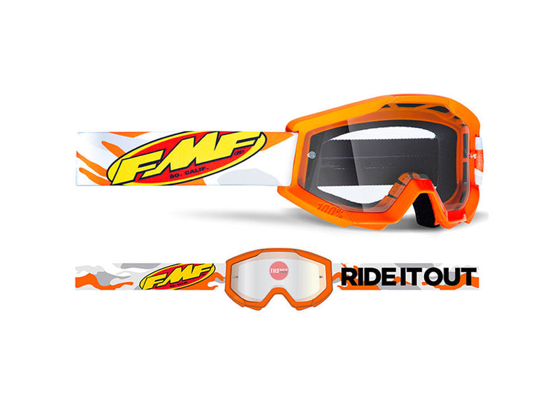 FMF POWERCORE YOUTH Goggle Assault Grey - Clear Lens