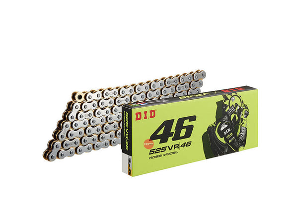 D.I.D 525VX3 VR46 x 120ZB S&G XRing solid bush DID chain w/rivet