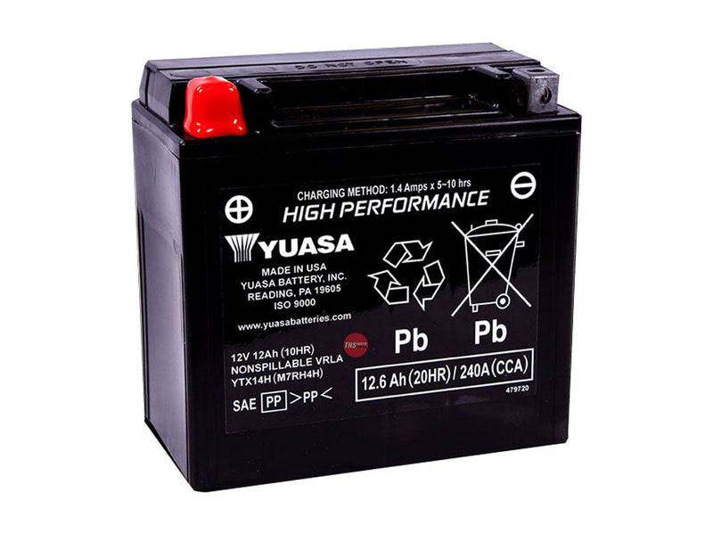 Yuasa YTX14H Non-DG Factory Sealed Battery Made in USA