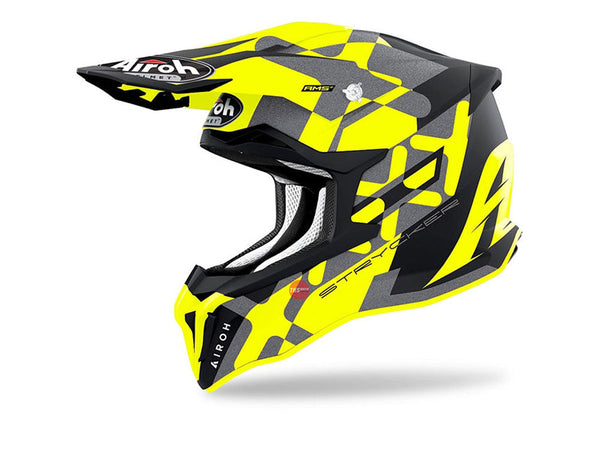 Airoh Strycker XXX Matt Yellow MX Helmet Size XL 61 62cm