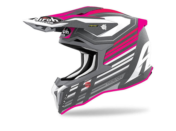 Airoh Strycker Shaded Matt Pink MX Helmet Size Small 55 56cm