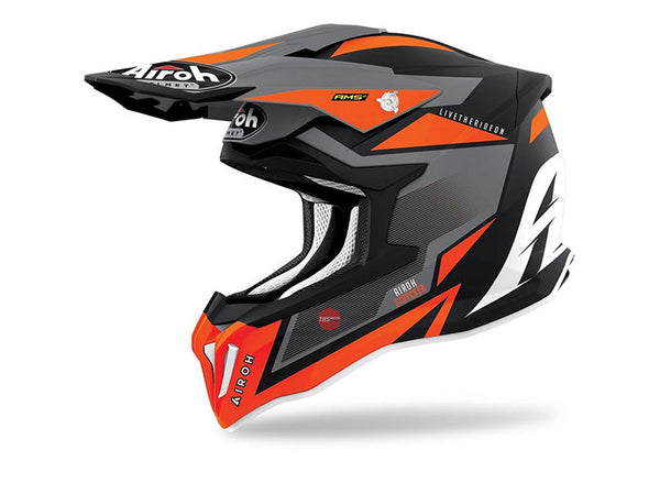 Airoh Strycker Axe Matt Orange MX Helmet Size Medium 57 58cm