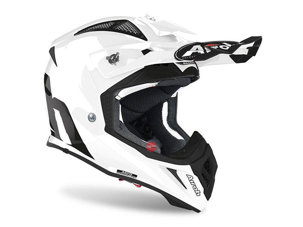 Airoh Aviator Ace Gloss White MX Helmet Size Large 59 60cm