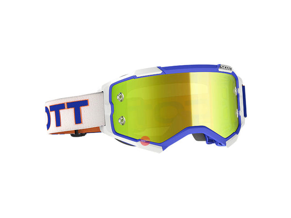 Scott Fury Goggle White/Blue/Yellow Chrome Works