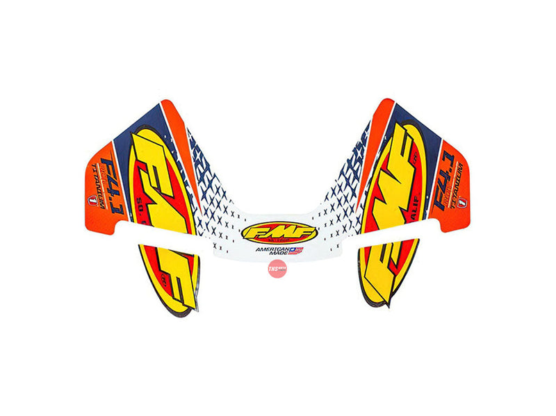 FMF 4.1 RCT Muffler Sticker Set Orange Carbon Cap