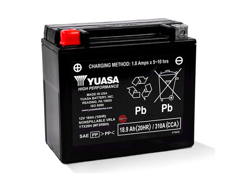 Yuasa YTX20H Non-DG Factory Sealed Battery Made in USA