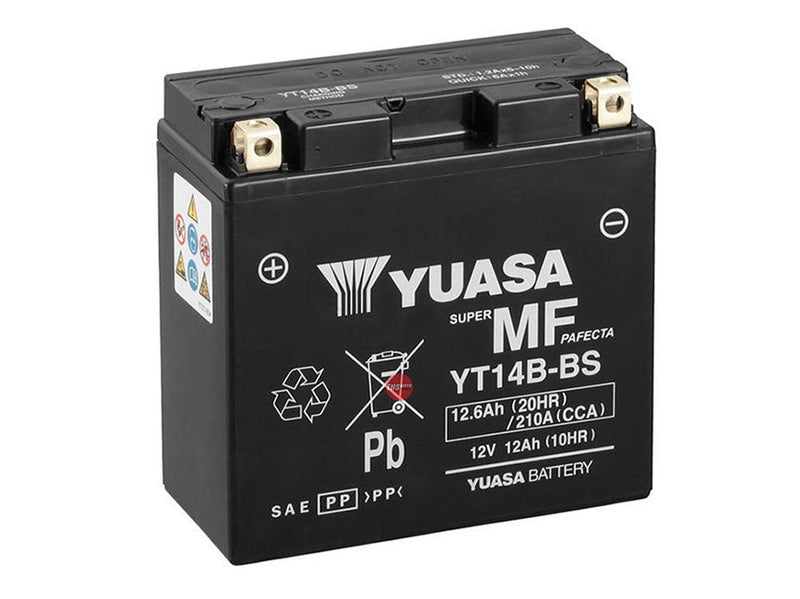 Yuasa YT14B-BS Non-DG Factory Sealed Battery Yuasa. Alt: YT14B-4