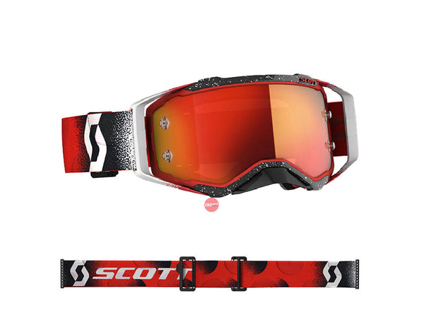 Scott Prospect Goggle White/Red Orange Chrome Works Lens