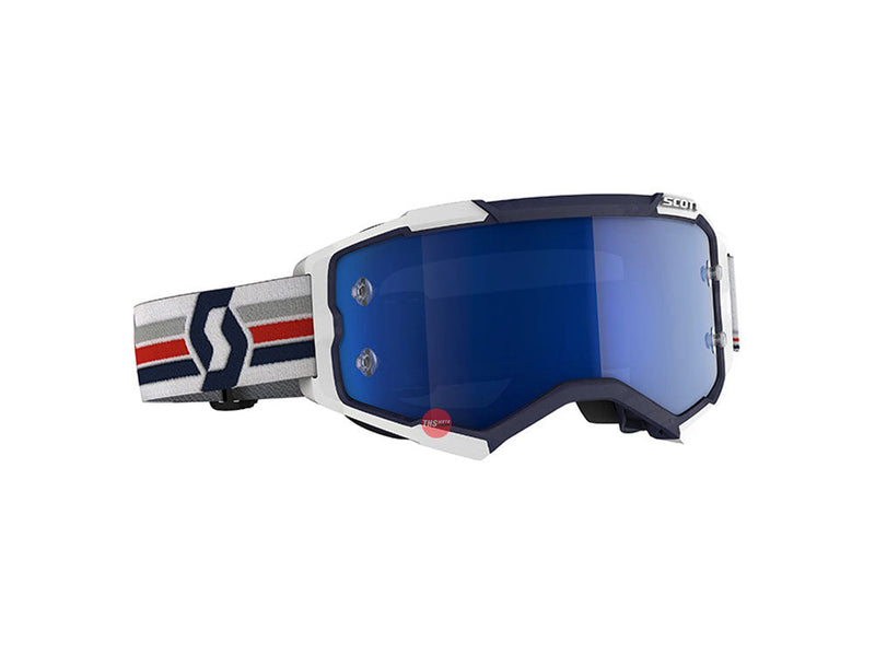 Scott Fury Goggle Blue/White Blue Chrome Works