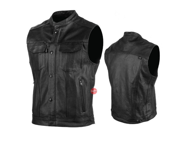 S&S XL Band Of Brothers Leather Vest Blk Speed & Strength