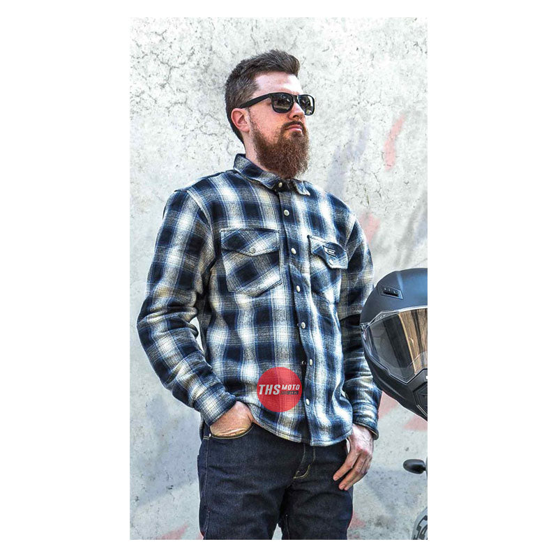 Merlin Axe Checkered Shirt Blue Small