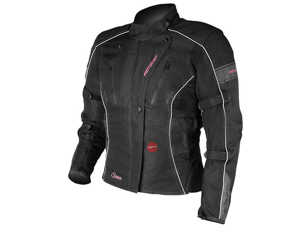 MotoDry 12 Sienna Ladies Jacket Black/Magenta Motodry