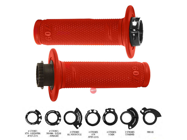 ProGrip Lock on Grips Red 22/25mm 7 throttle Cams Progrip