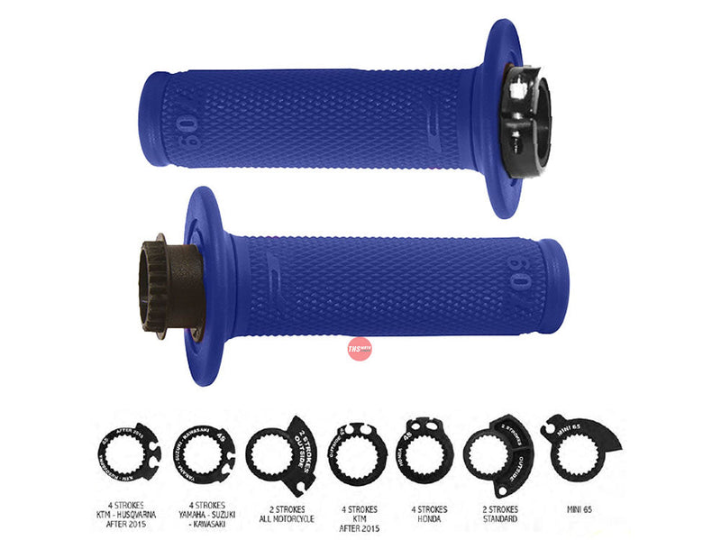 ProGrip Lock on Grips Blue 22/25mm 7 throttle Cams Progrip