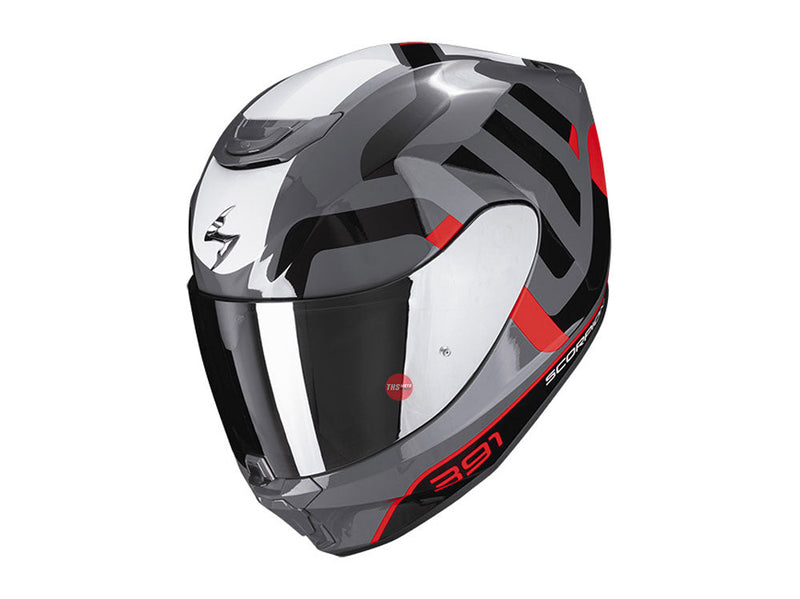 Scorpion EXO-391 Arok Grey/Red/Blk Road Helmet Size 2XL 64cm