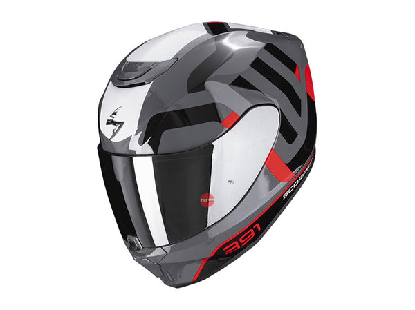 Scorpion EXO-391 Arok Grey/Red/Blk Road Helmet Size Medium 58cm