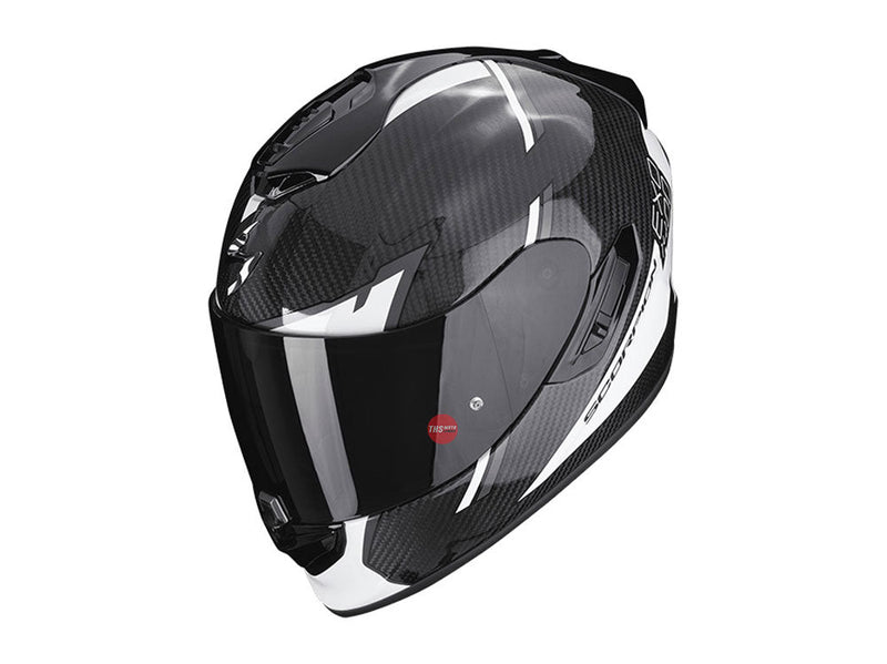 Scorpion EXO-1400 EVO Carbon Air Kendal Blk/Wht Road Helmet Size Small 56cm