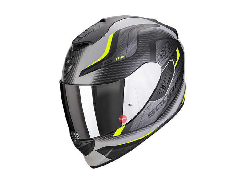 Scorpion EXO-1400 EVO Air Attune Matte Gry/Blk/Neon Helmet Size Large 60cm