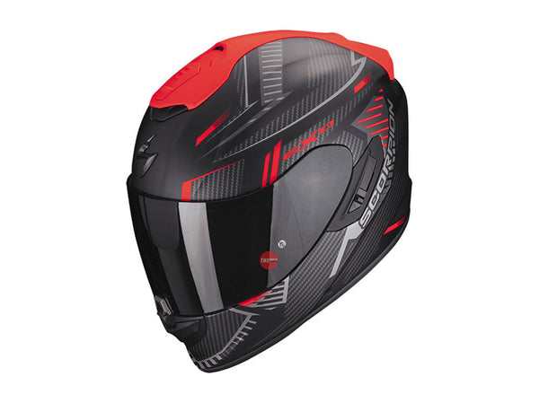 Scorpion EXO-1400 EVO Air Shell Matt Blk/Red Road Helmet Size XL 62cm