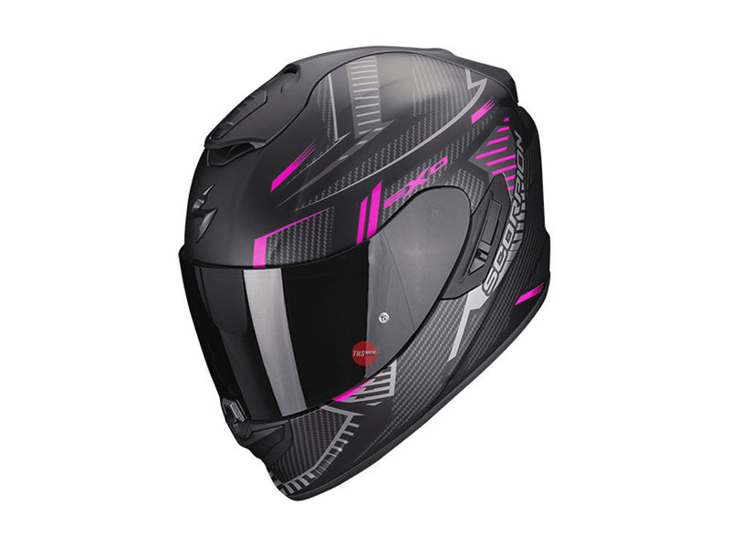 Scorpion EXO-1400 EVO Air Shell Black/Pink Road Helmet Size Medium 58cm