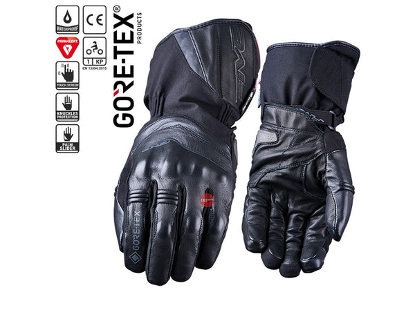 Five WFX Skin GTX EVO Black Waterproof Road Gloves Size 11 XL