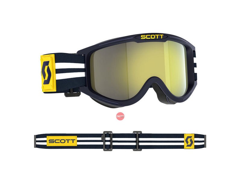 Scott 89X Era Goggle Blue/White Yellow Chrome Lens