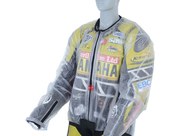 R&G Waterproof Race Rain Jacket Transparent Size Large