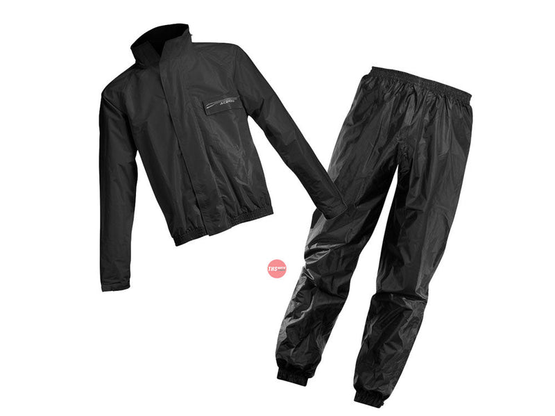 Acerbis 2-Piece Rain Suit Black Size Small