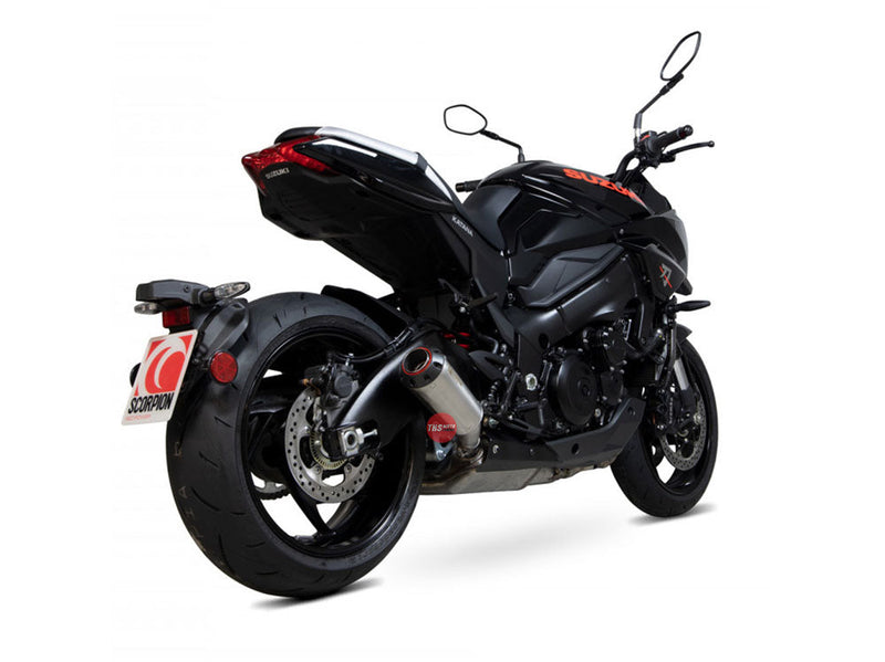 Scorpion Suzuki Katana 2019-22 Half Sys tem Red Power Stainless Steel